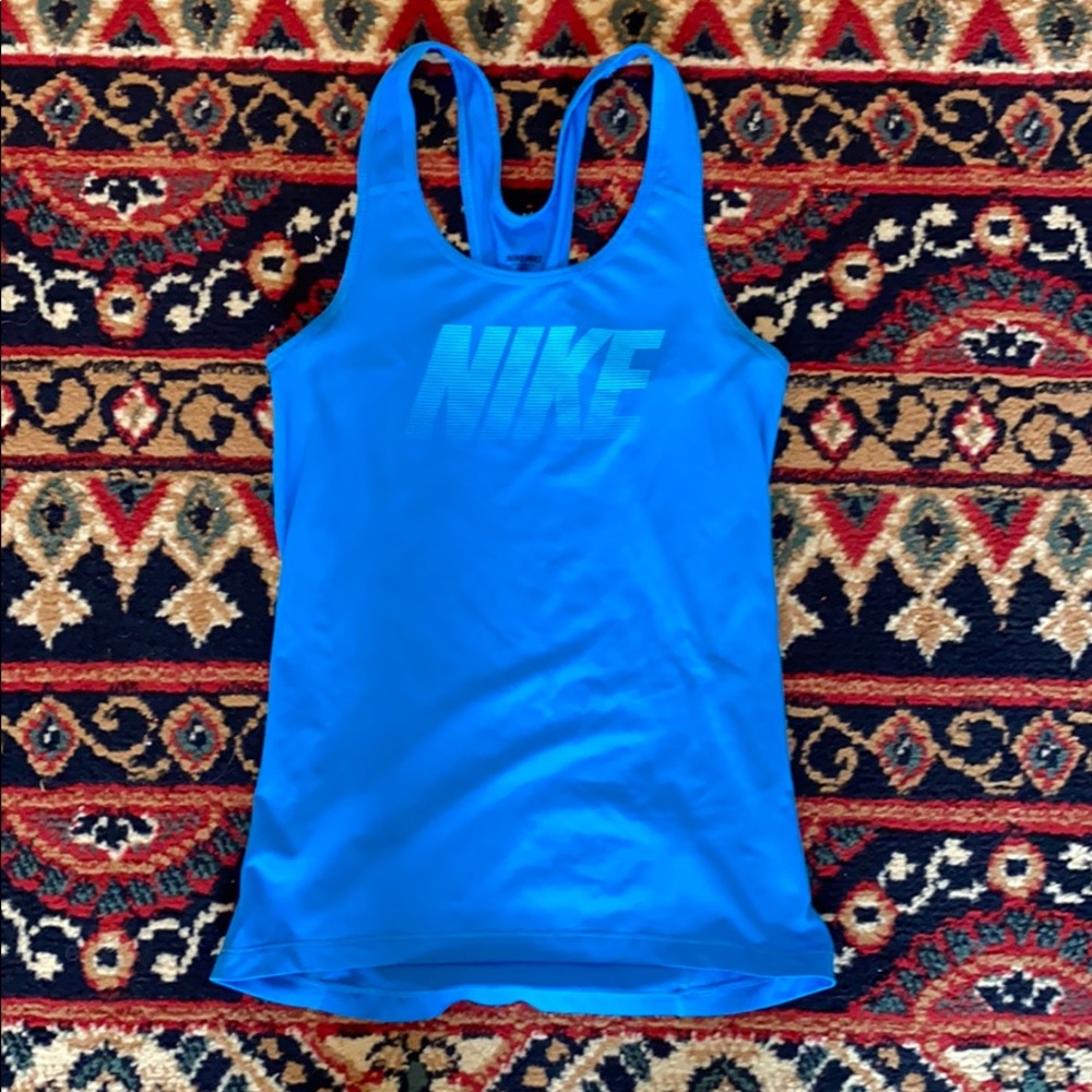 NIKE almost new blue tank!